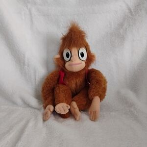 The Vintage 1992 Disney Aladdin Abu Monkey 10" Mattel Plush Stuffed Animal Toy